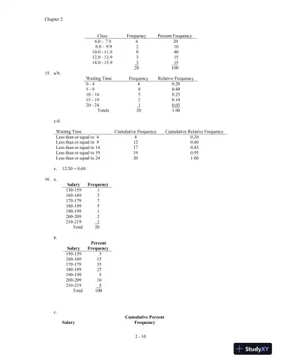 Solution Manual for Statistics for Business and Economics, 11th Edition - Page 22 preview image