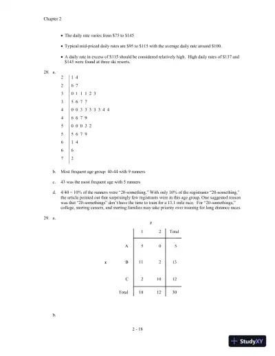 Solution Manual for Statistics for Business and Economics, 11th Edition - Page 30 preview image