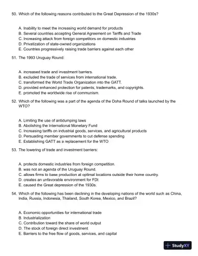 Global Business Today 9th Edition Test Bank - Page 10 preview image