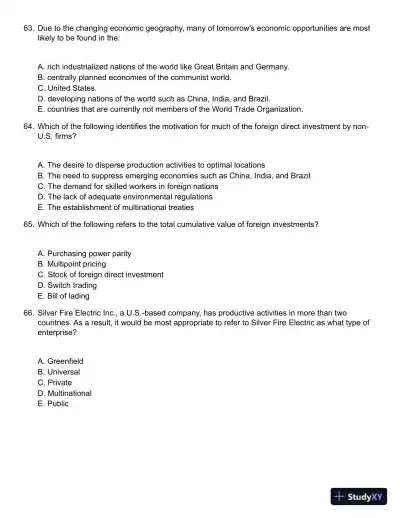 Global Business Today 9th Edition Test Bank - Page 13 preview image