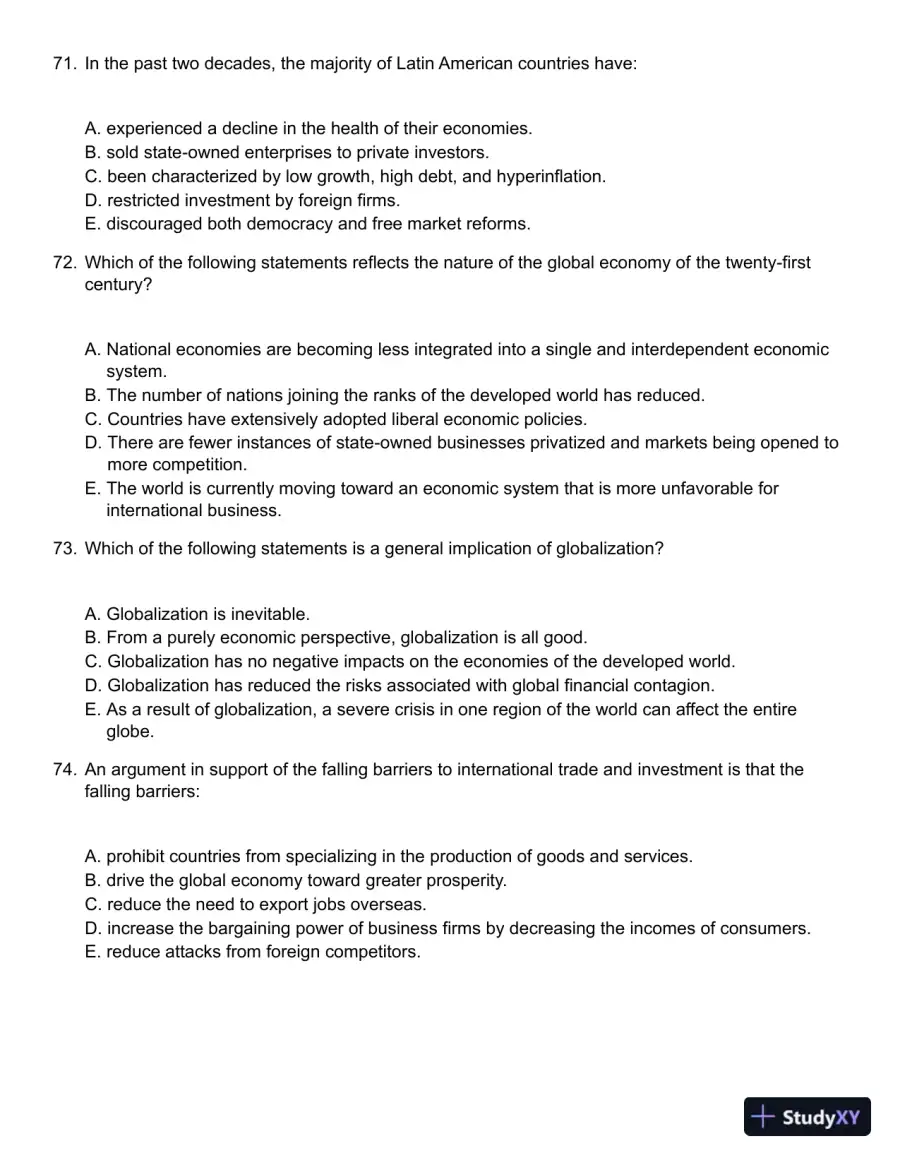 Global Business Today 9th Edition Test Bank, page 15