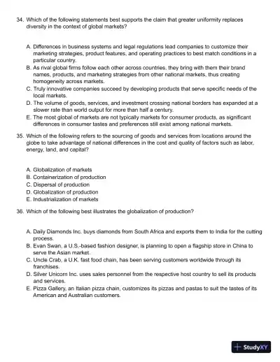 Global Business Today 9th Edition Test Bank - Page 6 preview image