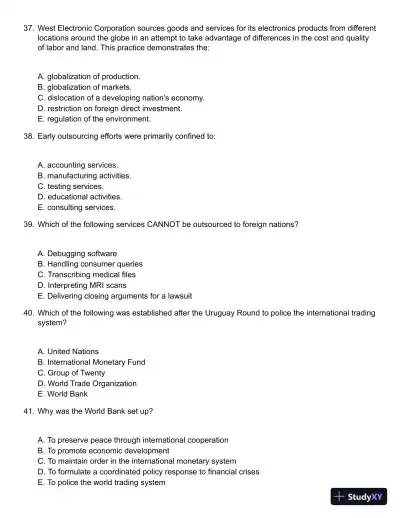 Global Business Today 9th Edition Test Bank - Page 7 preview image