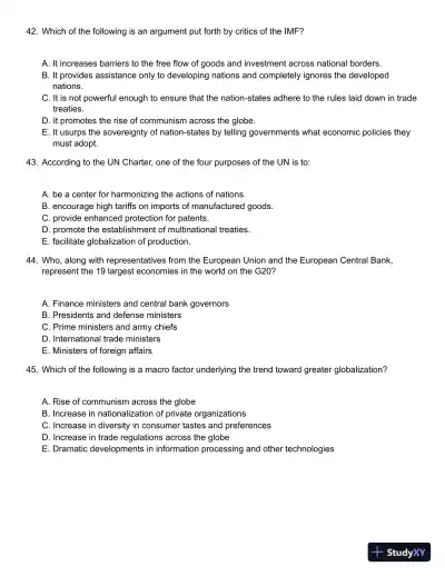 Global Business Today 9th Edition Test Bank - Page 8 preview image