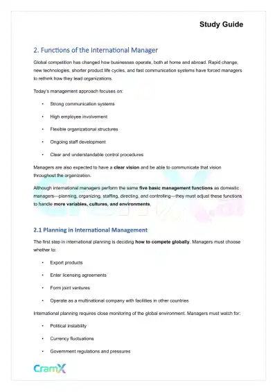Principles of Management - Management in a Global Environment - Page 5 preview image