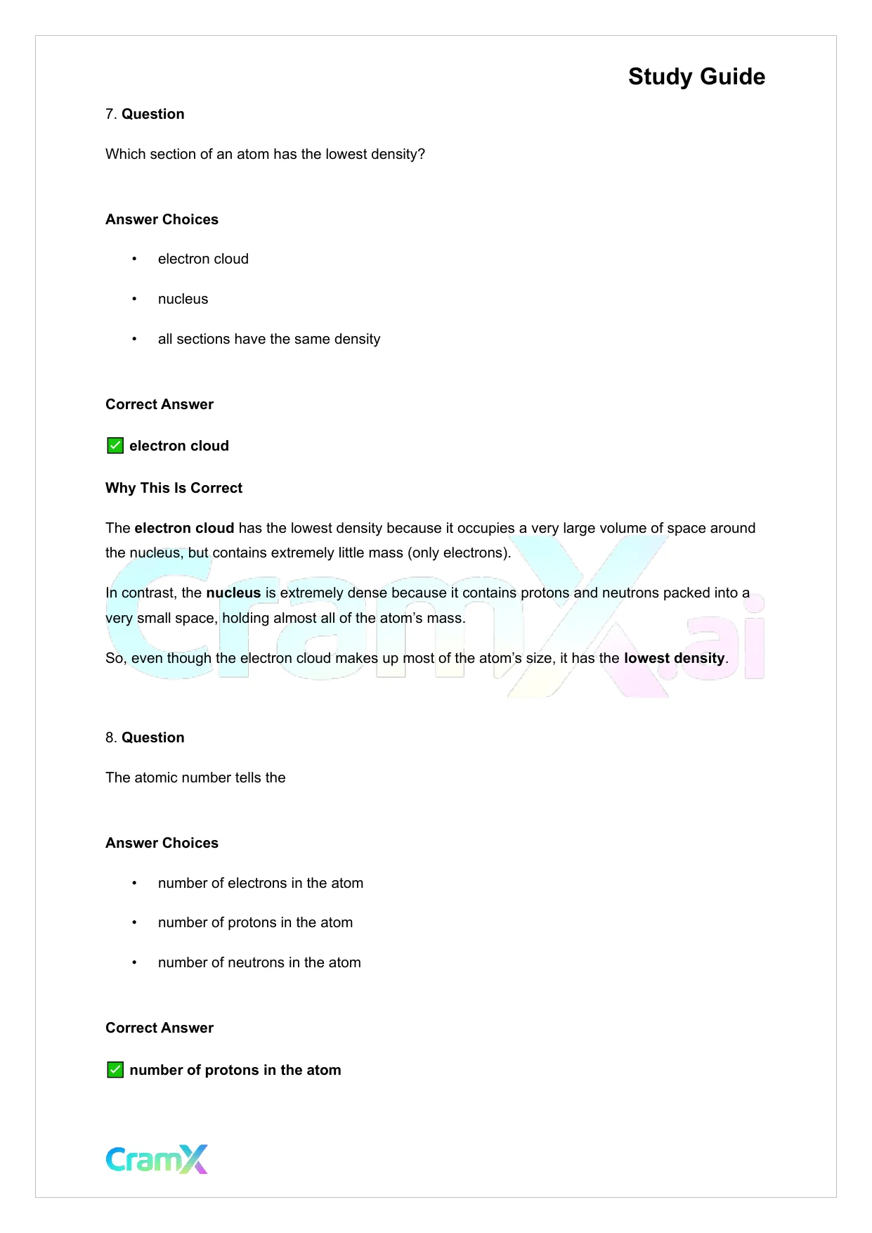 Chemistry - Atomic Structure - Page 10 preview image