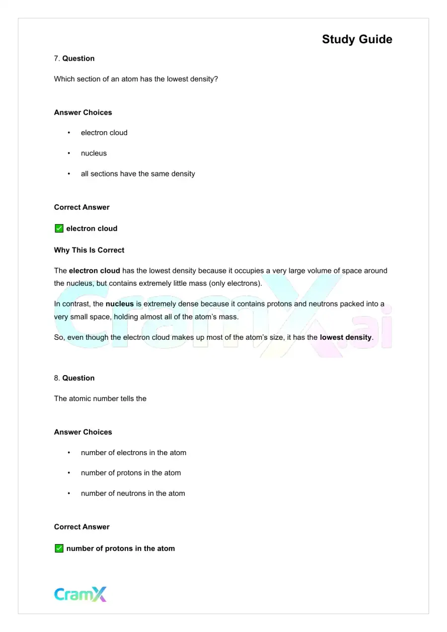 Chemistry - Atomic Structure, page 10