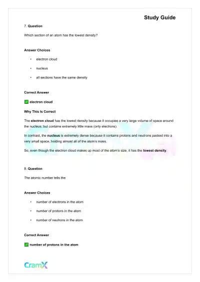 Chemistry - Atomic Structure - Page 10 preview image