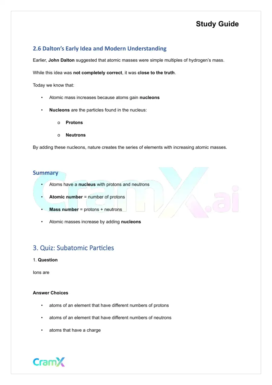 Chemistry - Atomic Structure, page 5