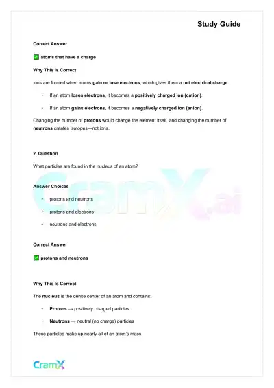 Chemistry - Atomic Structure - Page 6 preview image