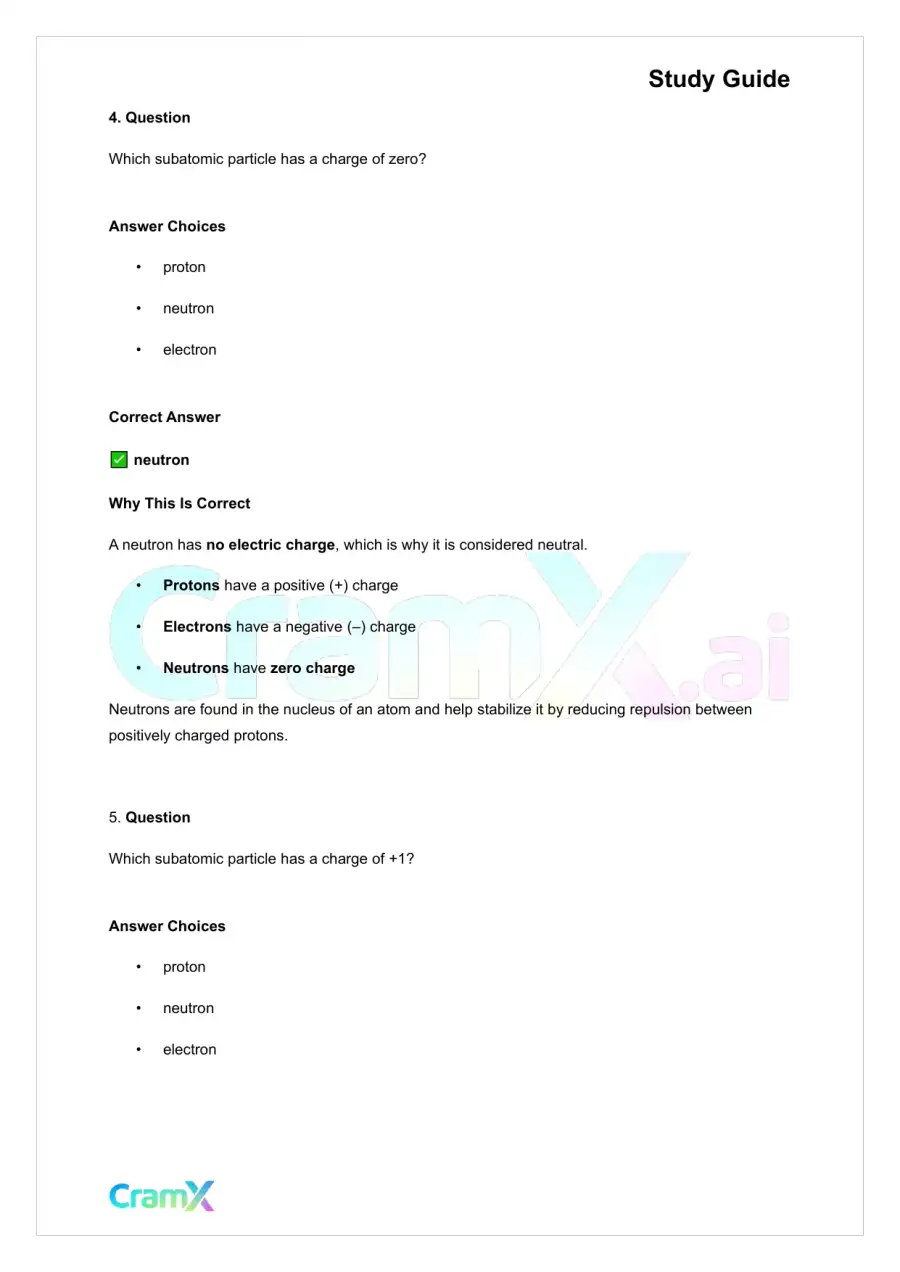 Chemistry - Atomic Structure, page 8