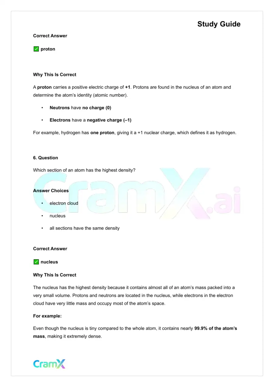Chemistry - Atomic Structure, page 9