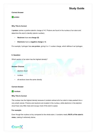 Chemistry - Atomic Structure - Page 9 preview image