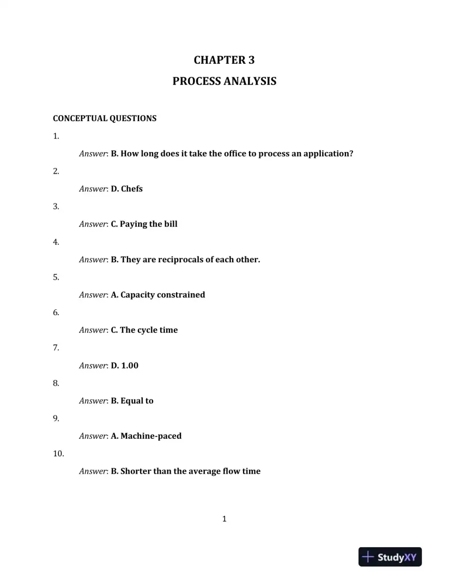 Solution Manual for Operations Management, 2nd Edition, page 14