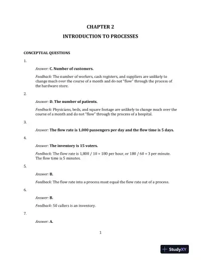 Solution Manual for Operations Management, 2nd Edition - Page 6 preview image