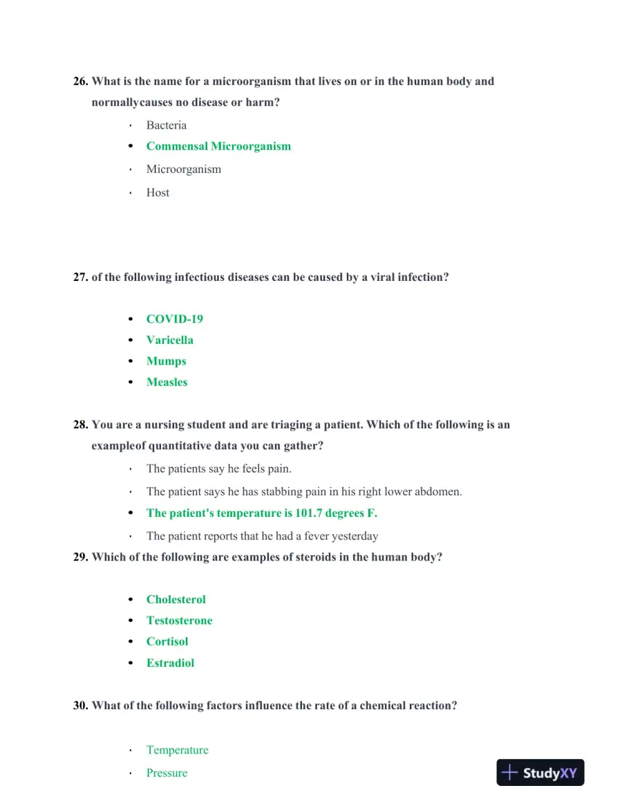 ATI Biology TEAS With Answers (303 Solved Questions), page 10