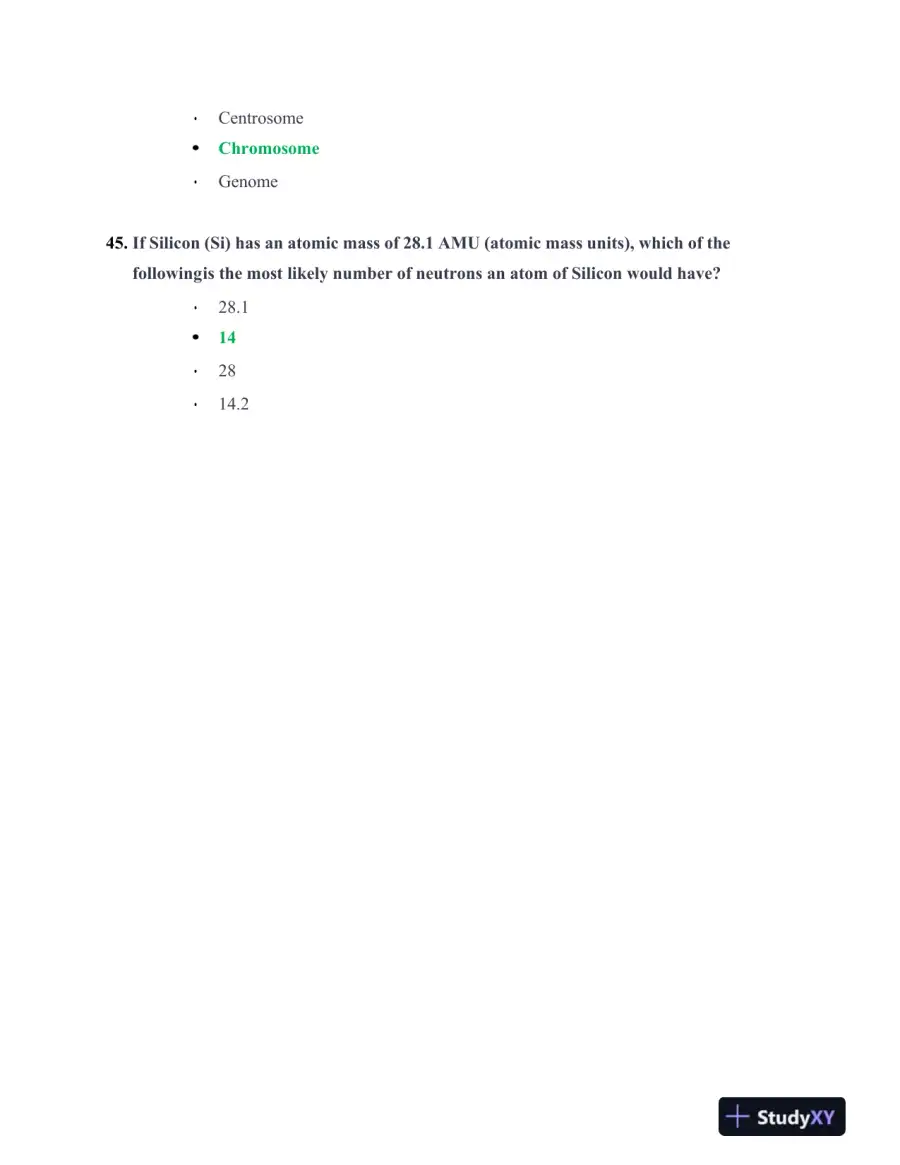 ATI Biology TEAS With Answers (303 Solved Questions), page 15