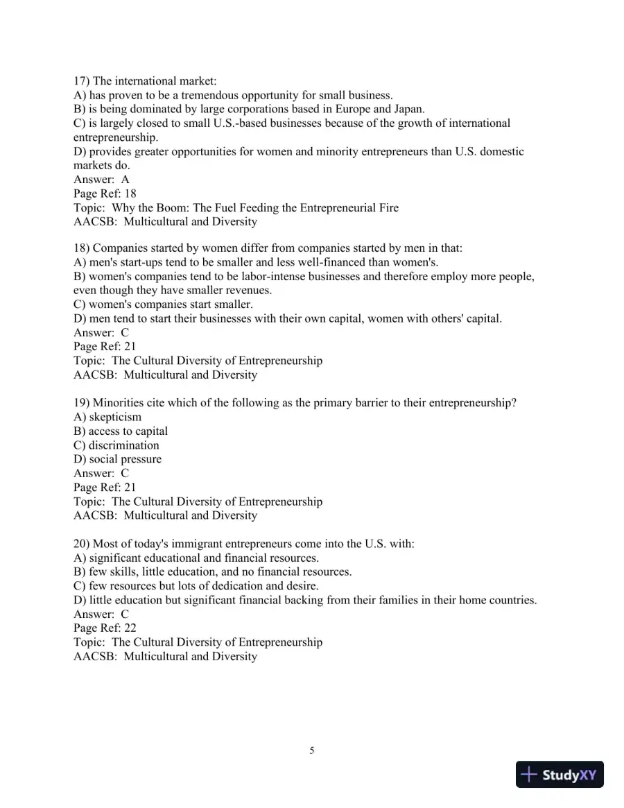 Test Bank For Effective Small Business Management, 10th Edition, page 6