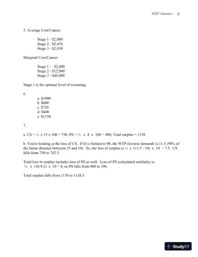 Solution Manual for The Economics of Health and Health Care, 7th Edition - Page 10 preview image