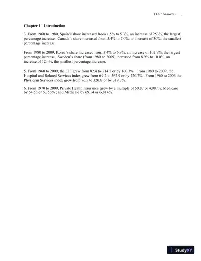 Solution Manual for The Economics of Health and Health Care, 7th Edition - Page 3 preview image