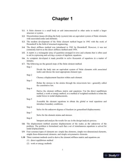Solution Manual for A First Course in the Finite Element Method, 6th Edition - Page 4 preview image
