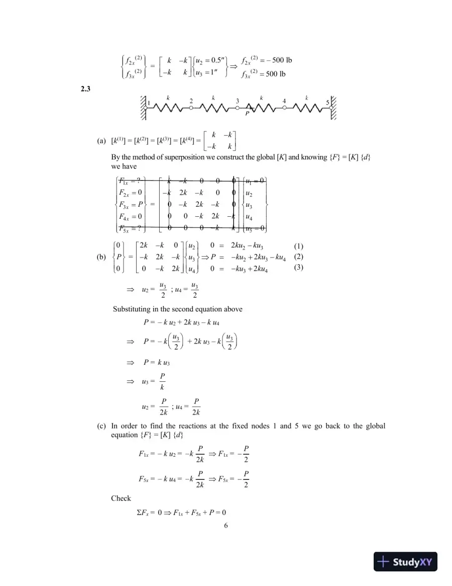 Solution Manual for A First Course in the Finite Element Method, 6th Edition, page 9