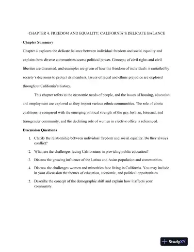 Test Bank for California Government and Politics Today, 15th Edition - Page 11 preview image