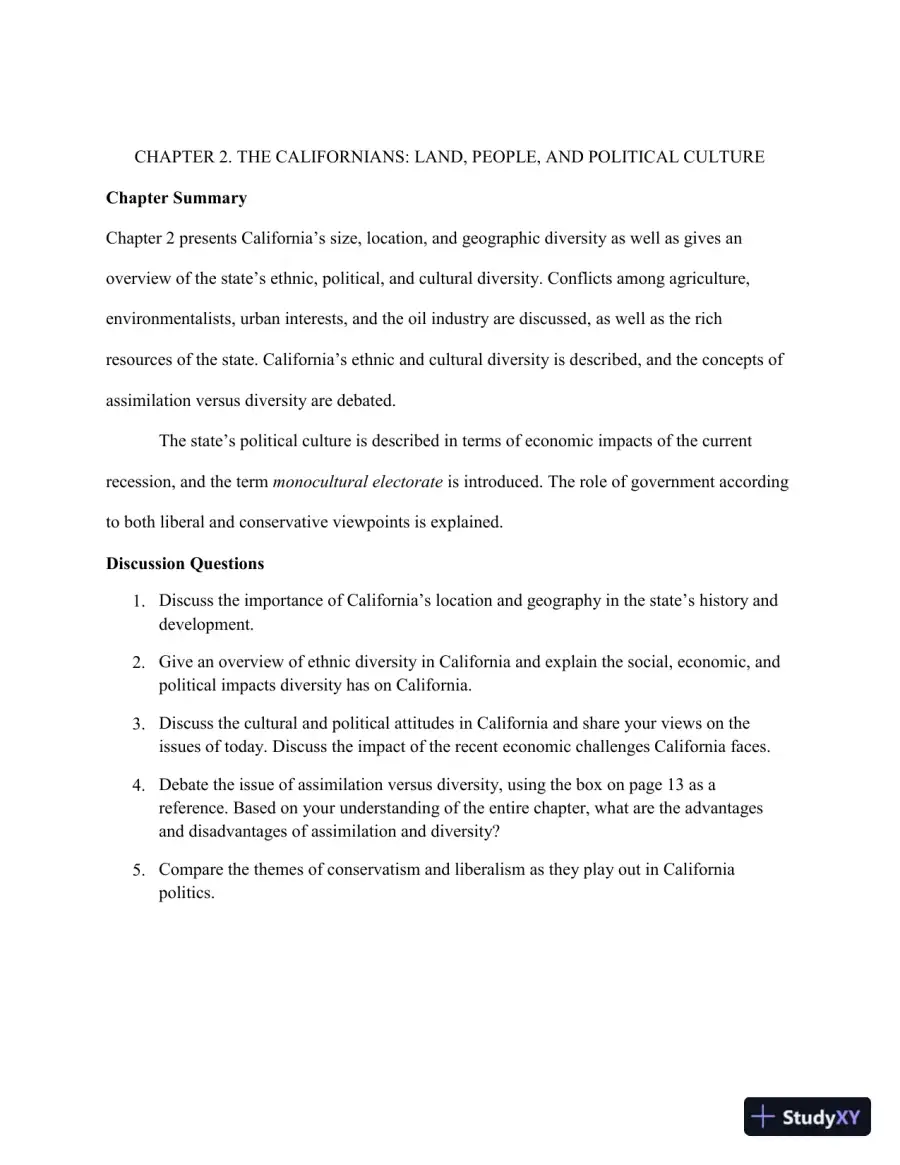 Test Bank for California Government and Politics Today, 15th Edition, page 5