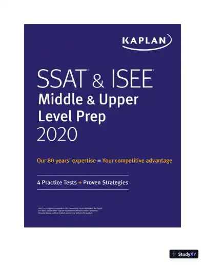SSAT and ISEE Middle and Upper Level Prep 2020: 4 Practice Tests + Proven Strategies (2019) - Page 3 preview image