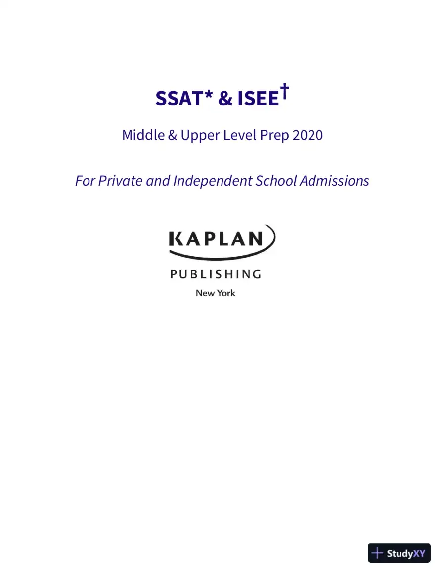 SSAT and ISEE Middle and Upper Level Prep 2020: 4 Practice Tests + Proven Strategies (2019), page 4