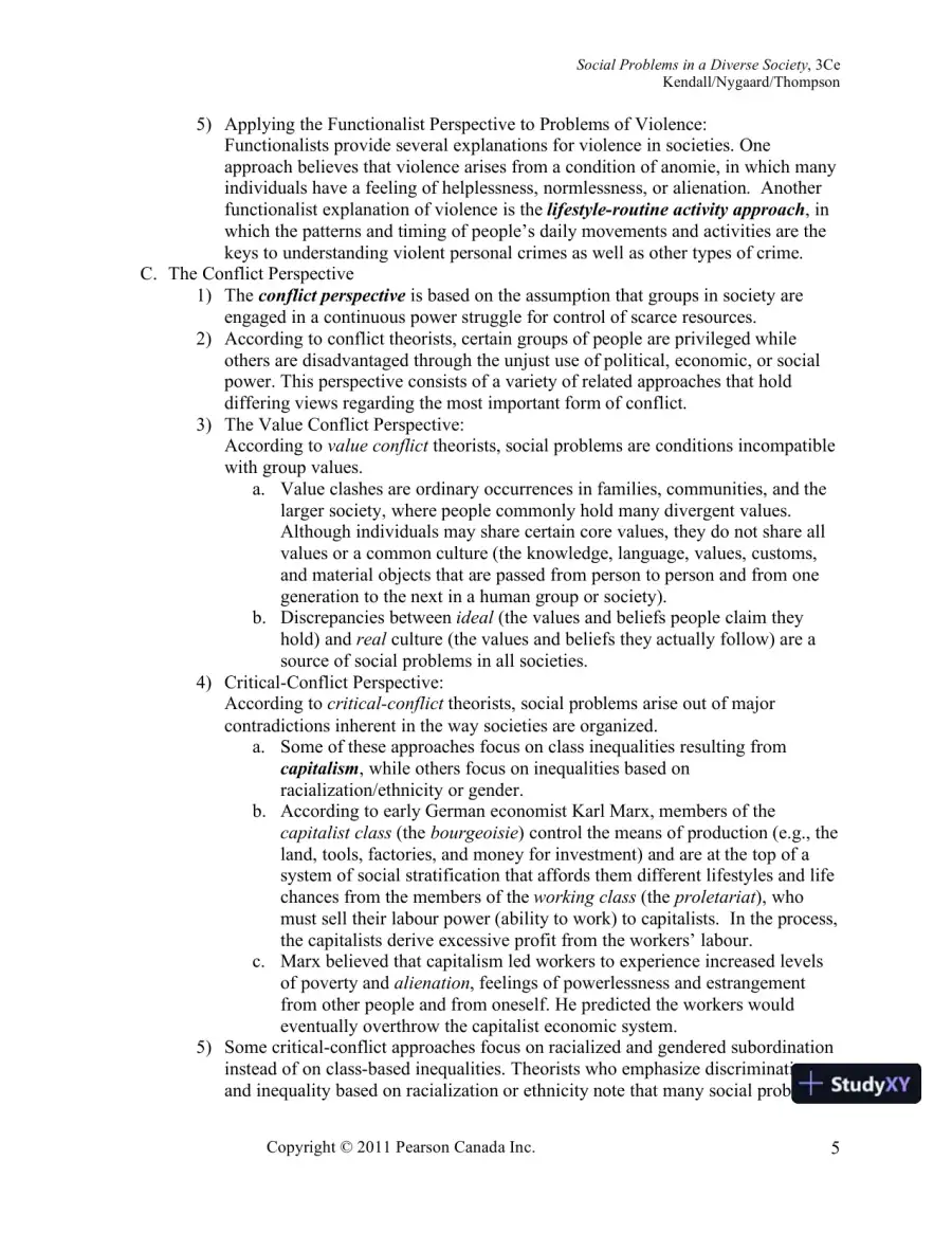 Social Problems In A Diverse Society, Third Canadian Edition Lecture Notes, page 10