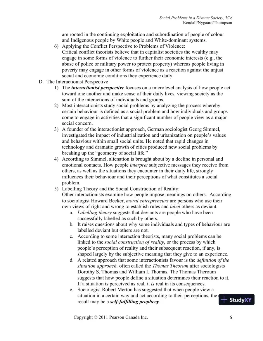 Social Problems In A Diverse Society, Third Canadian Edition Lecture Notes, page 11