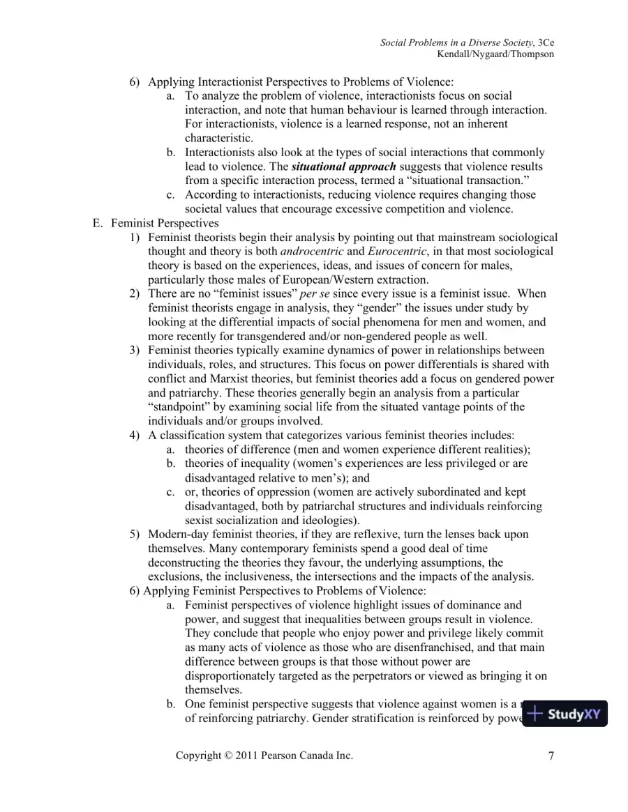 Social Problems In A Diverse Society, Third Canadian Edition Lecture Notes, page 12