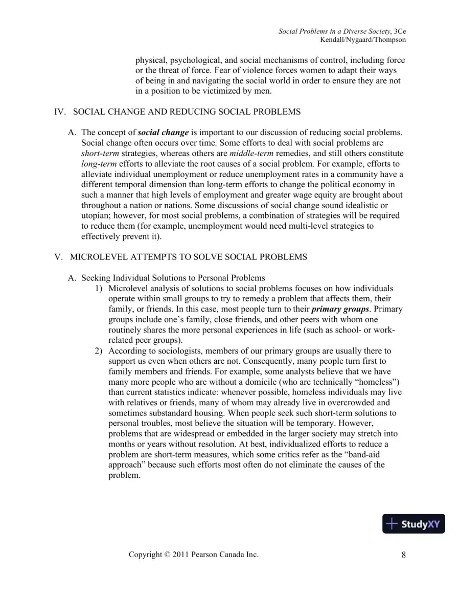 Social Problems In A Diverse Society, Third Canadian Edition Lecture Notes, page 13