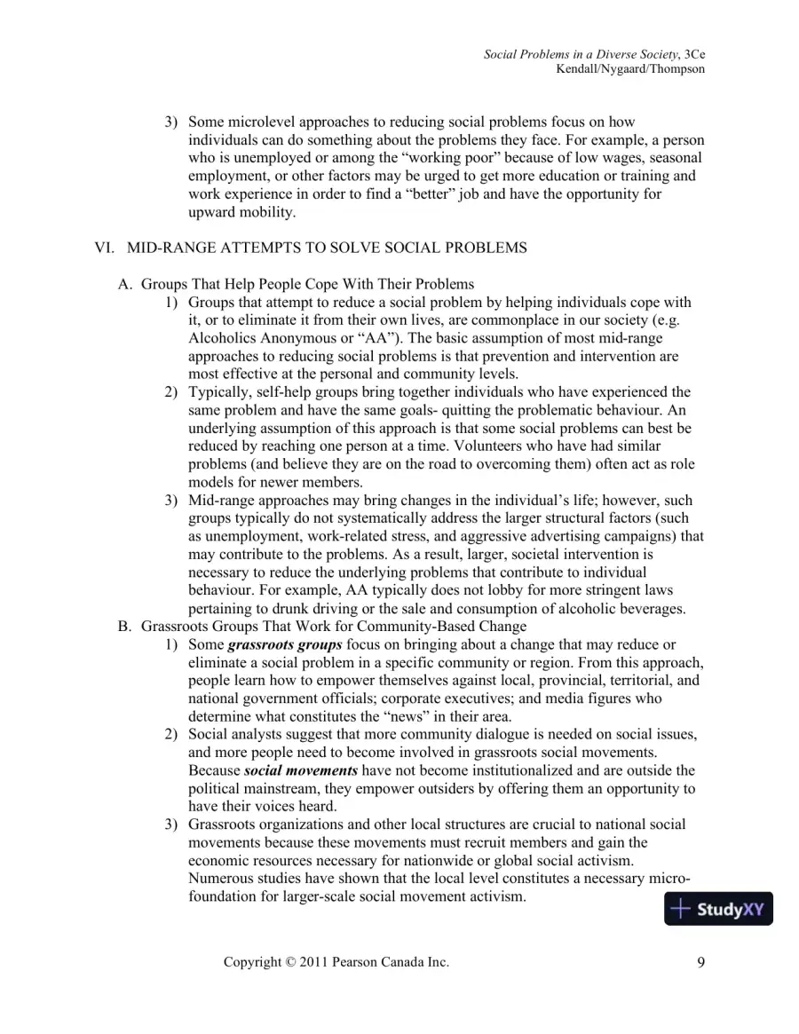 Social Problems In A Diverse Society, Third Canadian Edition Lecture Notes, page 14