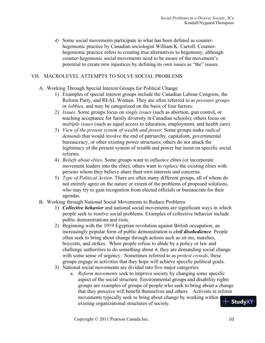 Social Problems In A Diverse Society, Third Canadian Edition Lecture Notes, page 15