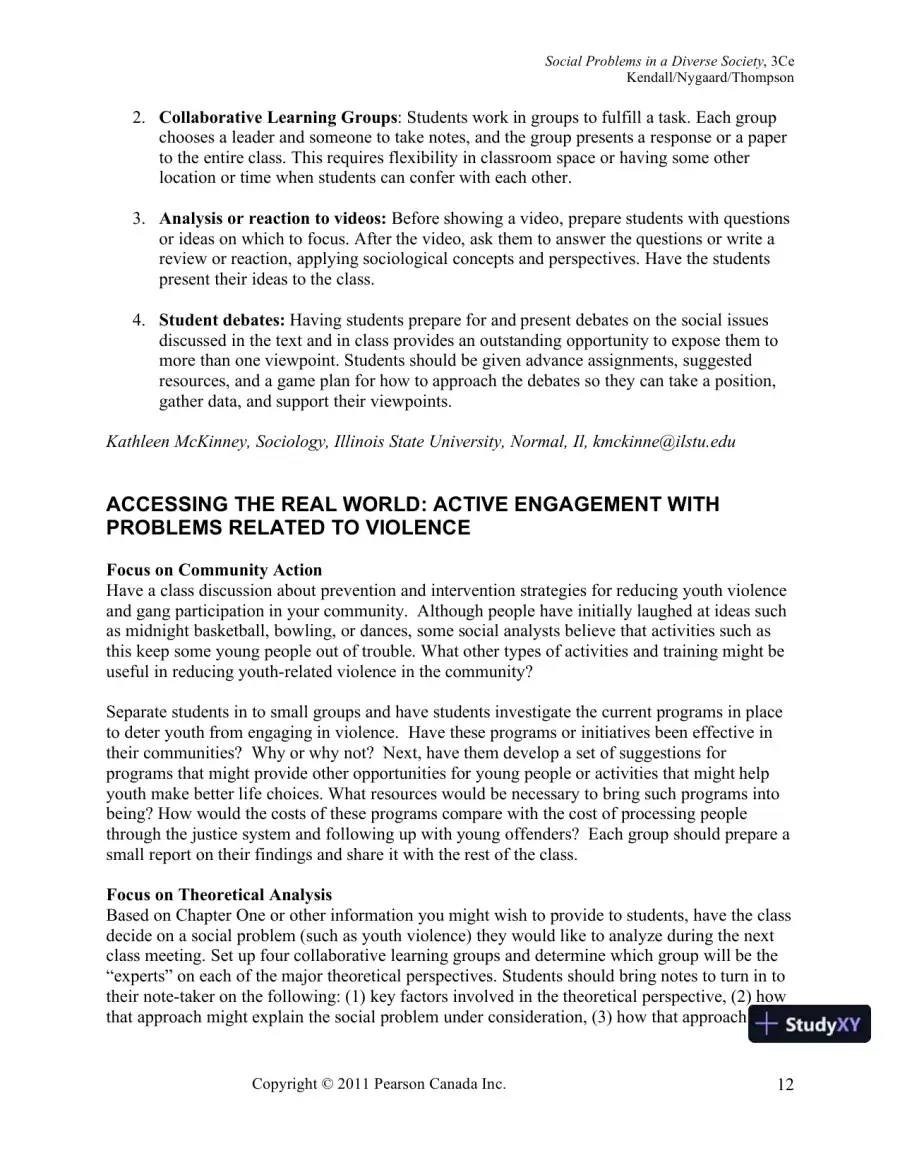 Social Problems In A Diverse Society, Third Canadian Edition Lecture Notes, page 17