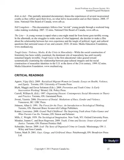 Social Problems In A Diverse Society, Third Canadian Edition Lecture Notes - Page 20 preview image