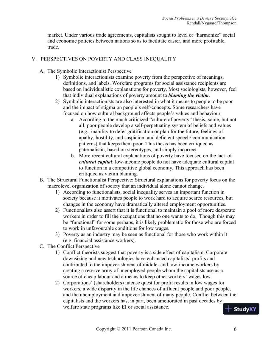 Social Problems In A Diverse Society, Third Canadian Edition Lecture Notes, page 26