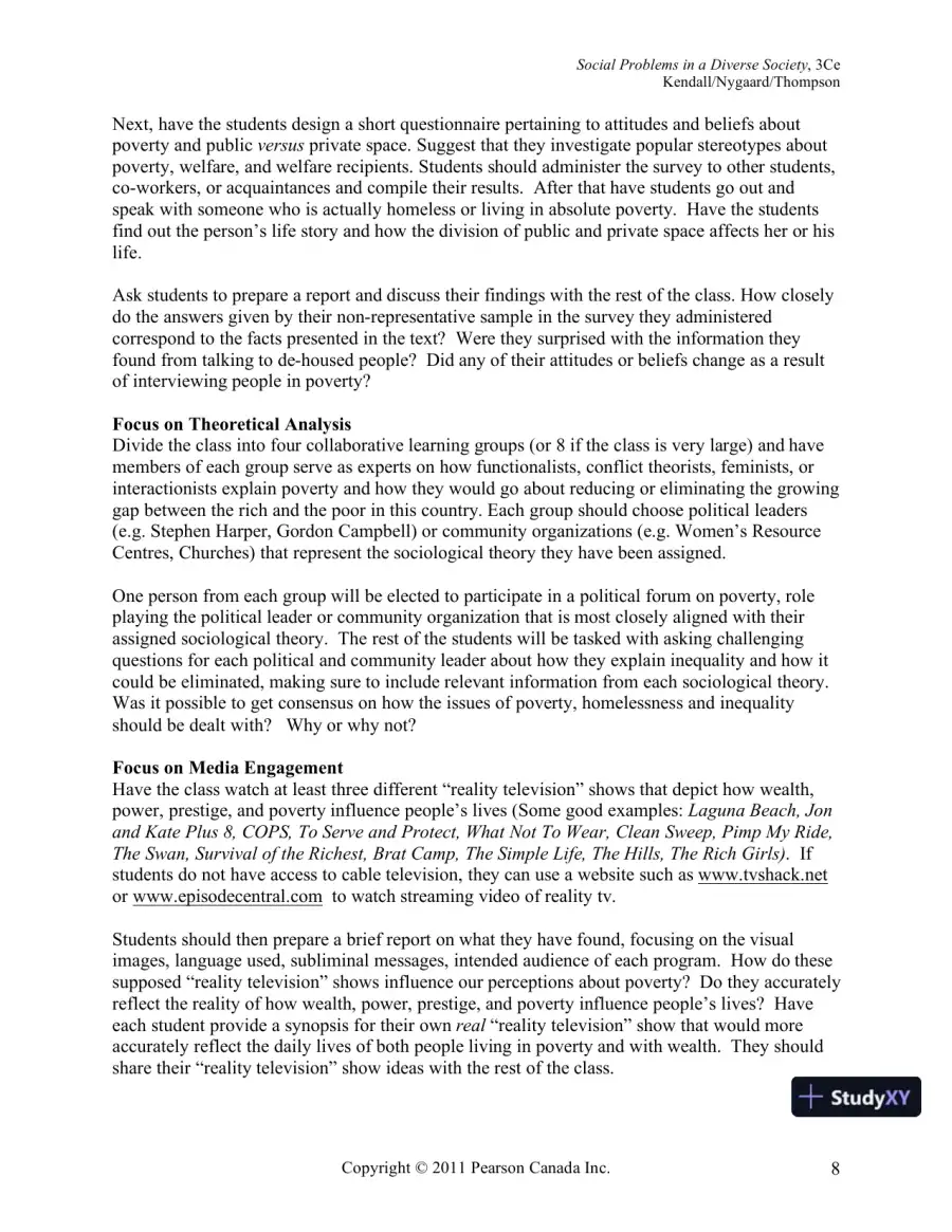 Social Problems In A Diverse Society, Third Canadian Edition Lecture Notes, page 28