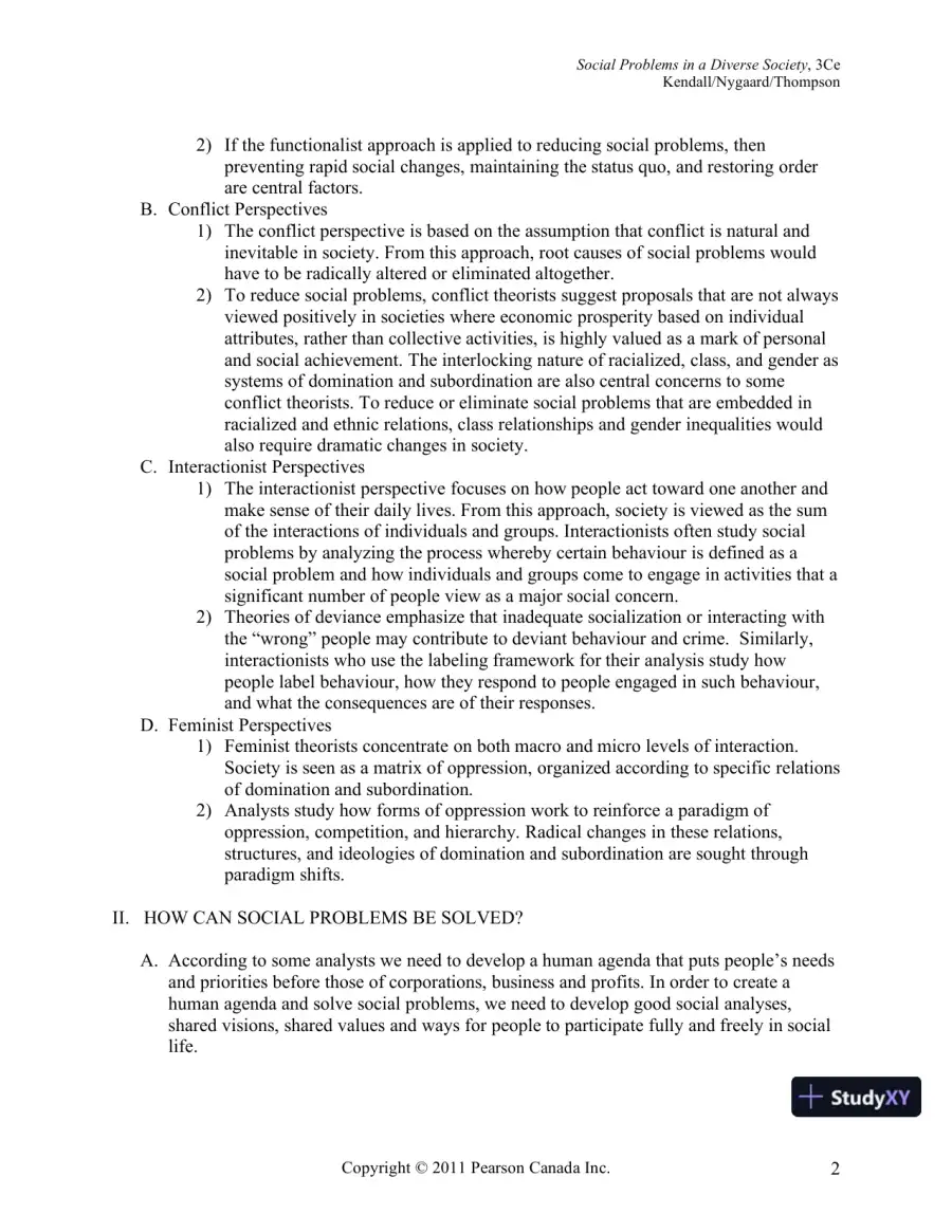 Social Problems In A Diverse Society, Third Canadian Edition Lecture Notes, page 3
