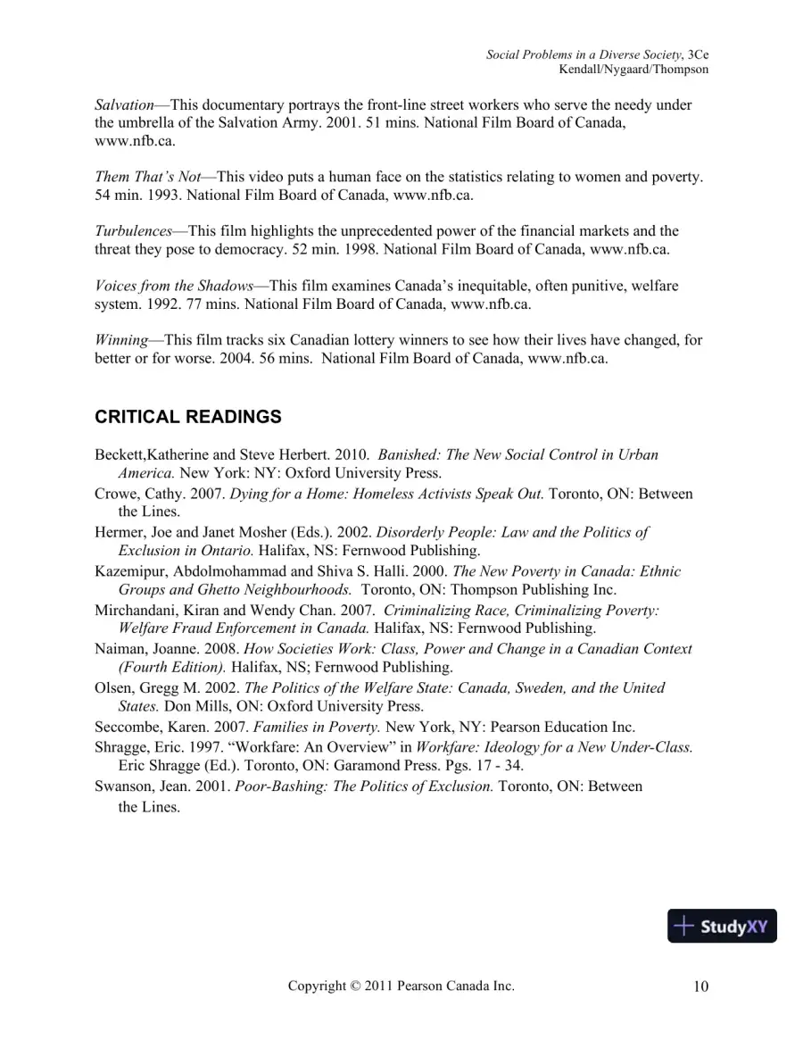 Social Problems In A Diverse Society, Third Canadian Edition Lecture Notes, page 30