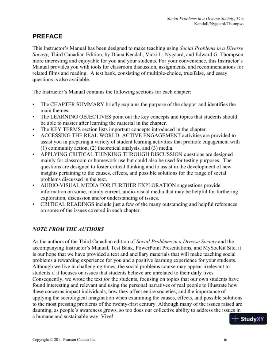 Social Problems In A Diverse Society, Third Canadian Edition Lecture Notes, page 5