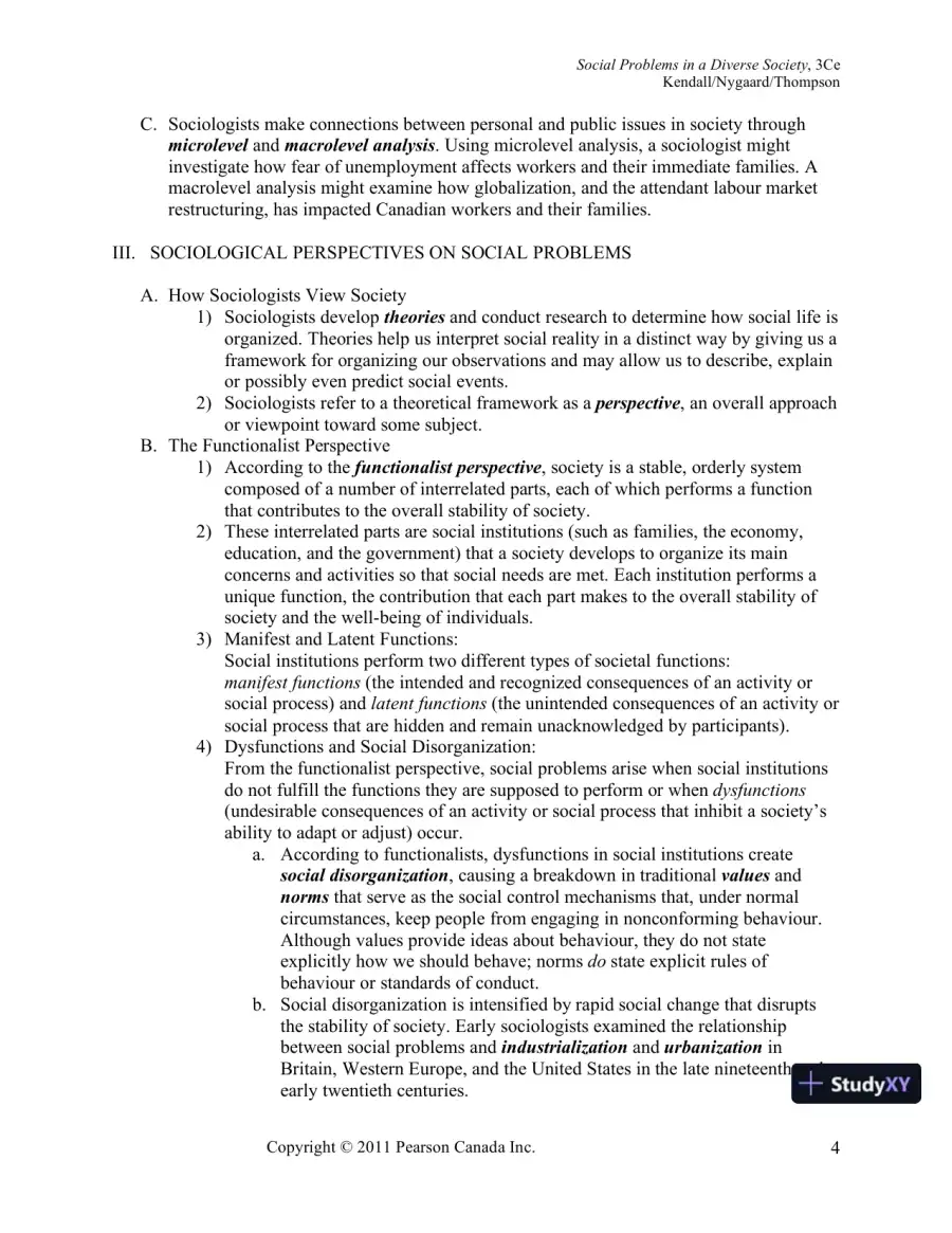 Social Problems In A Diverse Society, Third Canadian Edition Lecture Notes, page 9