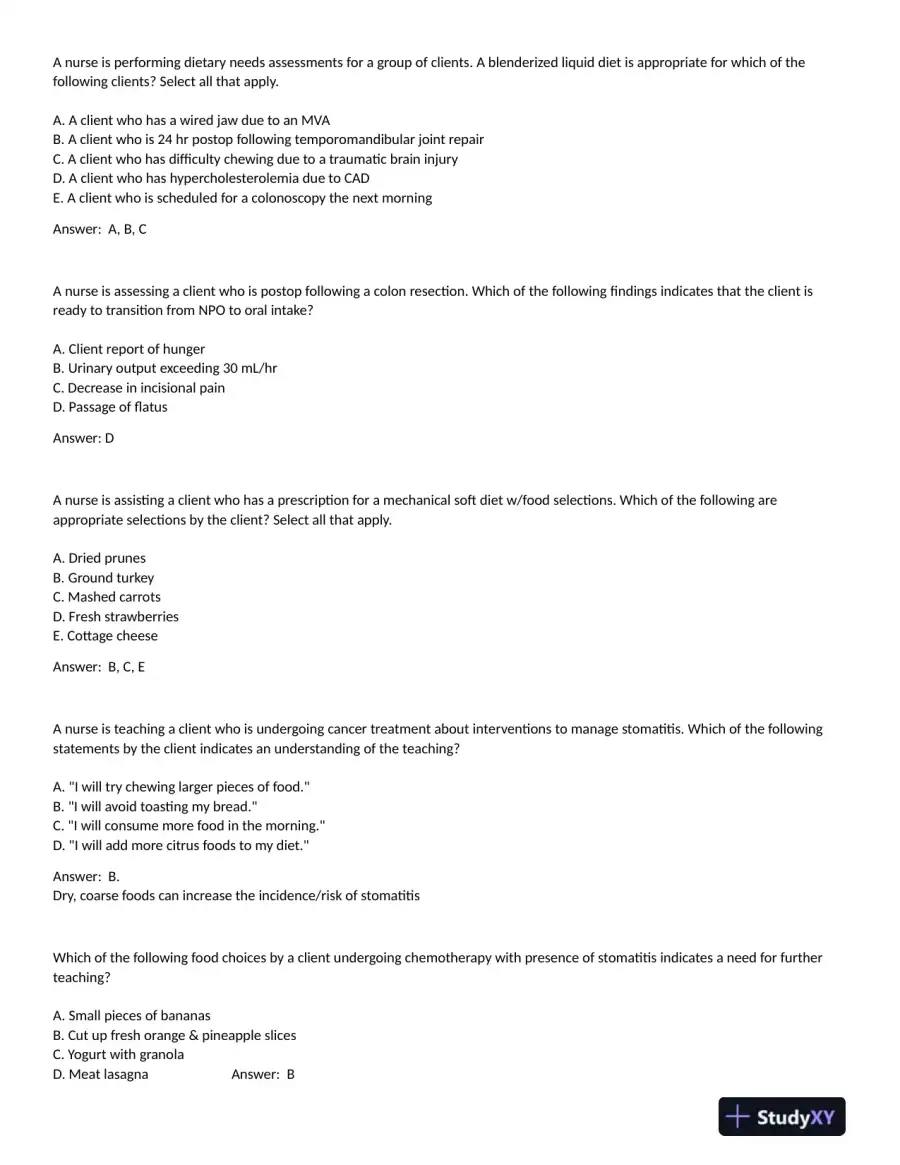 2023 ATI RN Proctored Exam with Answers (115 Solved Questions), page 6