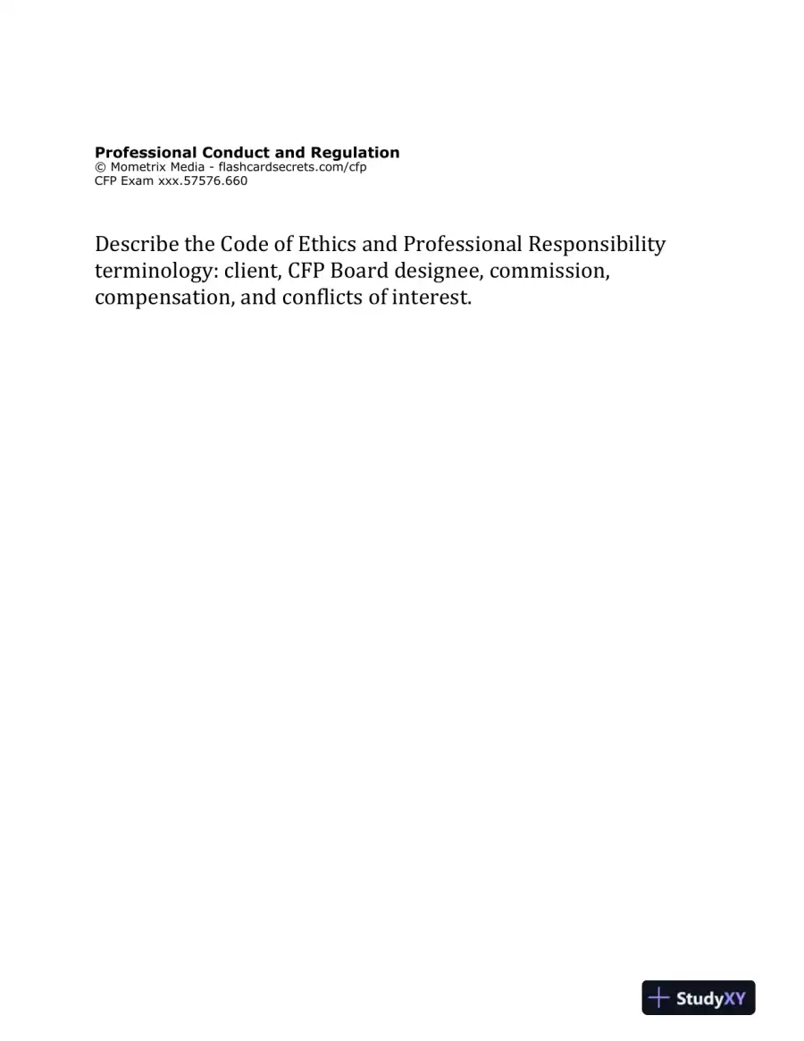 Flashcard Study System for the CFP Exam: CFP� Test Practice Questions and Review (2020), page 9