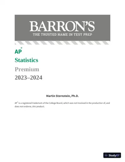 AP Statistics Premium, 2023-2024: 9 Practice Tests + Comprehensive Review (2023-2024) - Page 3 preview image
