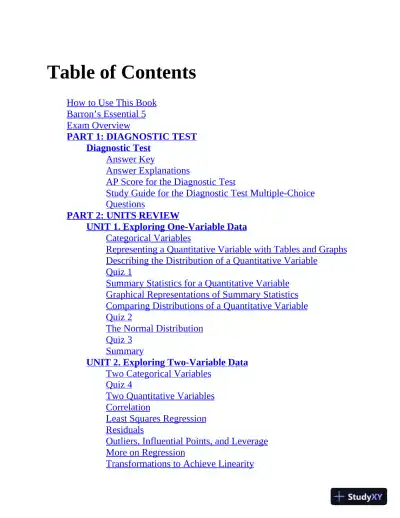 AP Statistics Premium, 2023-2024: 9 Practice Tests + Comprehensive Review (2023-2024) - Page 7 preview image