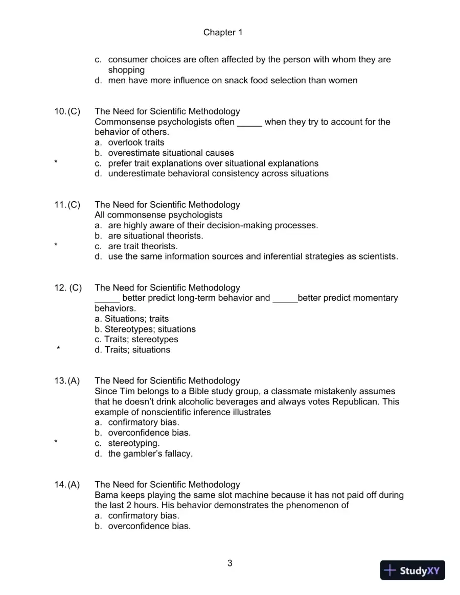 Experimental Psychology 7th Edition Test Bank, page 13