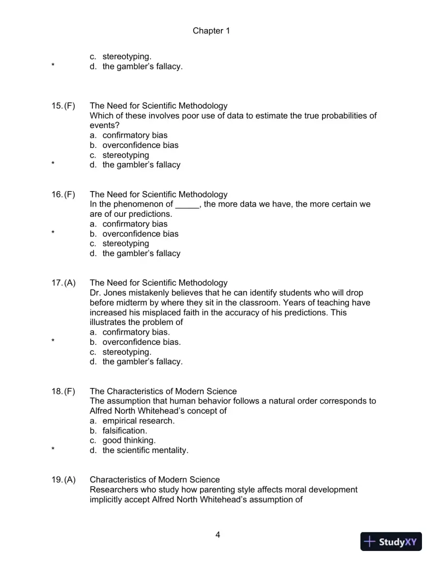 Experimental Psychology 7th Edition Test Bank, page 14